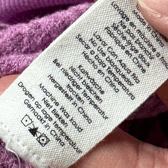 PJ Salvage Lilac Purple Seeing Stripes Long Sleeve Waffle Top Medium - Picture 8 of 9